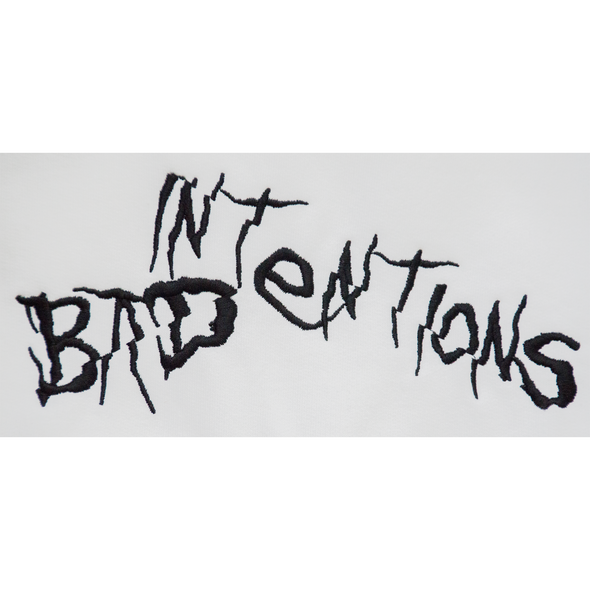 BAD INTENTIONS WHITE HOODIE
